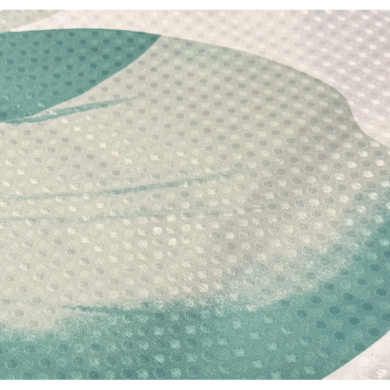 Tapis de bain en chenille épaisse et peluche vert turquoise avec rideau de douche à motifs floraux et crochets - Ensemble de 15 pièces