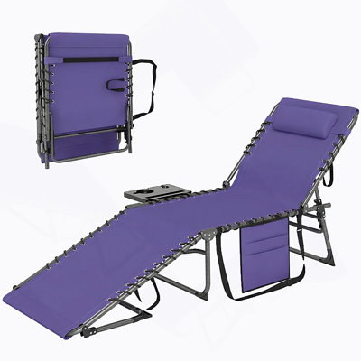 Chaise longue pliante pour l'extérieur