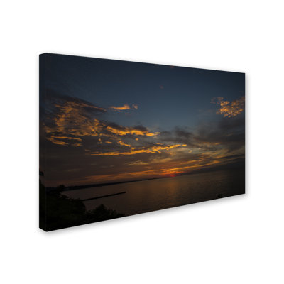 Golden Hour Lake Erie' Photographic Print on Wrapped Canvas -  Trademark Fine Art, KS01315-C1219GG