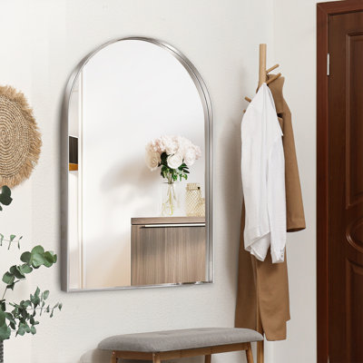 Arched Metal Frame Wall Mirror - Perfect For Living Room, Bedroom & Bathroom