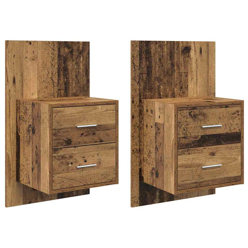 48.5cm W Manufactured Wood Bedside Table, Old Wood