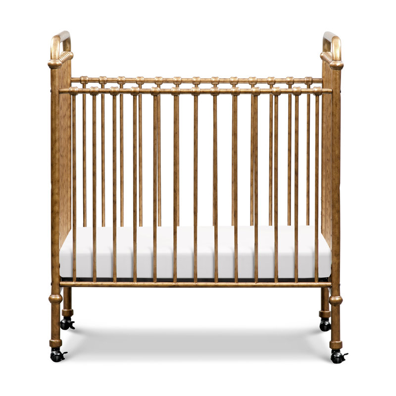 Abigail 3-In-1 Convertible Mini Crib, Vintage Gold