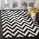 Sanyla Cambridge Hand Tufted Wool Chevron Rug