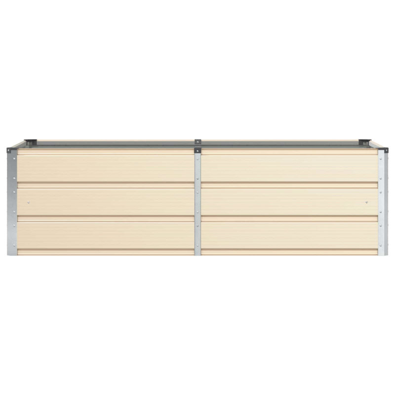 Planter Steel, 45cm H x 160cm W x 40cm D, Ivory