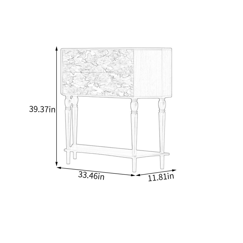 Armoire de rangement en bois avec tiroirs, Noyer