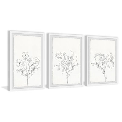 Plant Dreams par - ensemble de 3 peintures encadrées