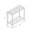Modern Black 31" x 14" x 34" Console Table with Steel Frame and Shelf Storage