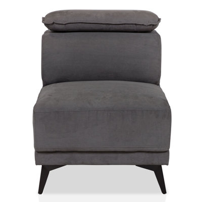 39.38" W Polyester Slipper Chair by Everly Quinn