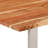 Elaenor vidaXL Dining Table, Natural Edges Tabletop with Power-Coated Steel Legs, Rustic Design Bistro Table for Dining Room, Kitchen, Solid Acacia Wood-805253605-805253606