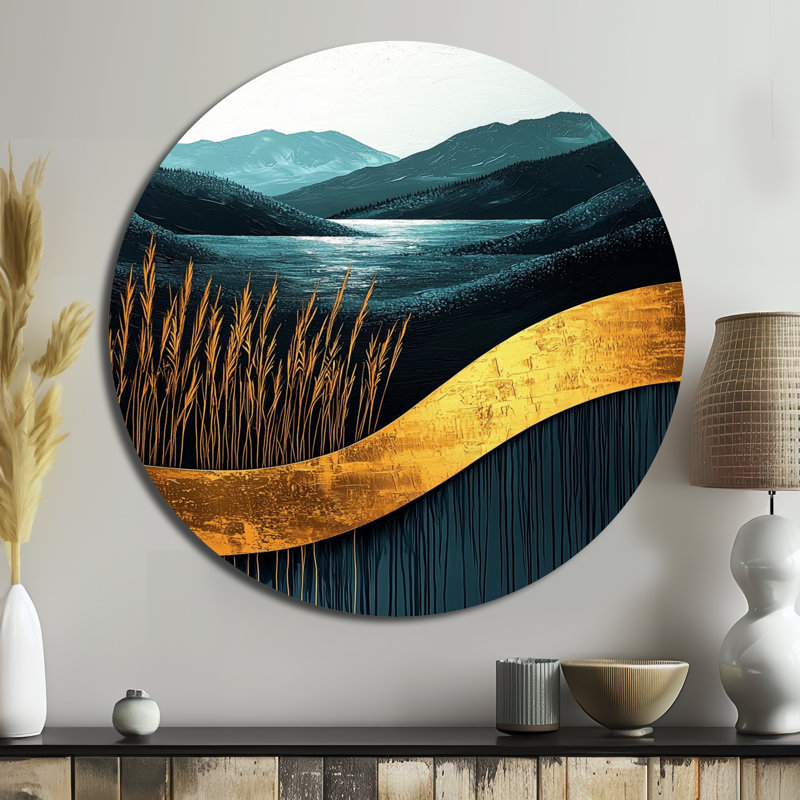 Décoration murale en métal Quiet Bold Mountain, H 29 po x l 29 po