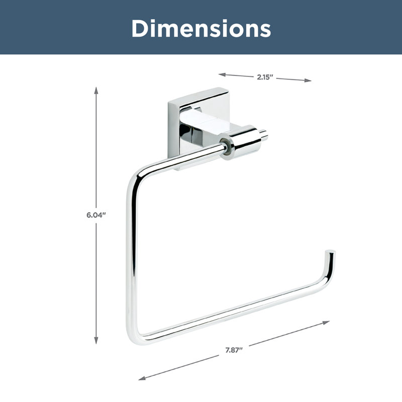 Maxted Towel Ring, Polished Chrome