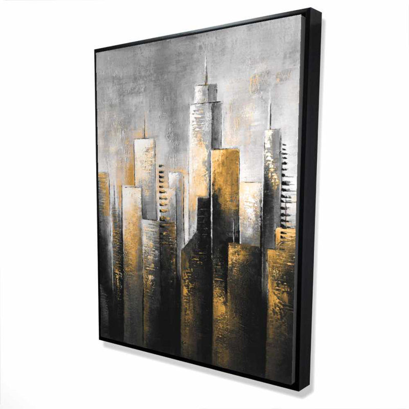 Toile abstraite, décor contemporain, H 49,25 po x l 37,25 po