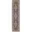 Hand-Knotted High-Quality Dark Blue and Cream Runner