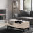 Oregon 42"W Upholstered Vegan Leather Contemporary Rectangular Lift-Up Storage Ottoman Bench with Tray and Hidden Storage-689329887