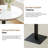 Round Sintered Stone Pedestal Table with Stainless Steel Edging