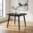 43" Real Rectangular Dining Table, Black Finish