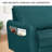  56" Wide Velvet Round Arm Loveseat, Featuring Side Storage Pockets and a Small Square Throw Pillow-1817829834