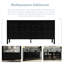 Buffet noir en bois avec porte à cercles géométriques - Convient à l'entrée, au salon et au rangement réglable, à cinq rangements robustes dans l'espace, fabrication stable