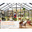  Serre de style pavillon avec deux portes battantes transparentes