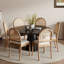 Chaises de salle à manger en bois massif Farmhouse Modern Boho-259272861-259272858
