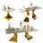 3 Piece Glass Living Room Table Set Of 3 Coffee Table Set With End Table And Console Table-107235171