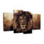 Tête de lion grunge sur toile 4 pièces-92763720