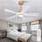 42 Inch Ceiling Fans with Lights and Remote Control, Wood Ceiling Fan for Patios Bedroom, Outdoor Gold Ceiling Fan with Lights, Noiseless DC Motor, Dimmable LED, 5 Solid Wood Blades-111884351-111884356-111884353
