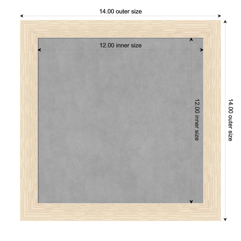 Tableau magnétique encadré Musa Woodgrain, H 14 po x l 14 po