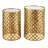 Juliet Gold Metal Cut Out Nesting End Table with Mirror Top