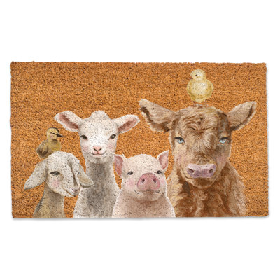 Baby Farm Animals Door Mat