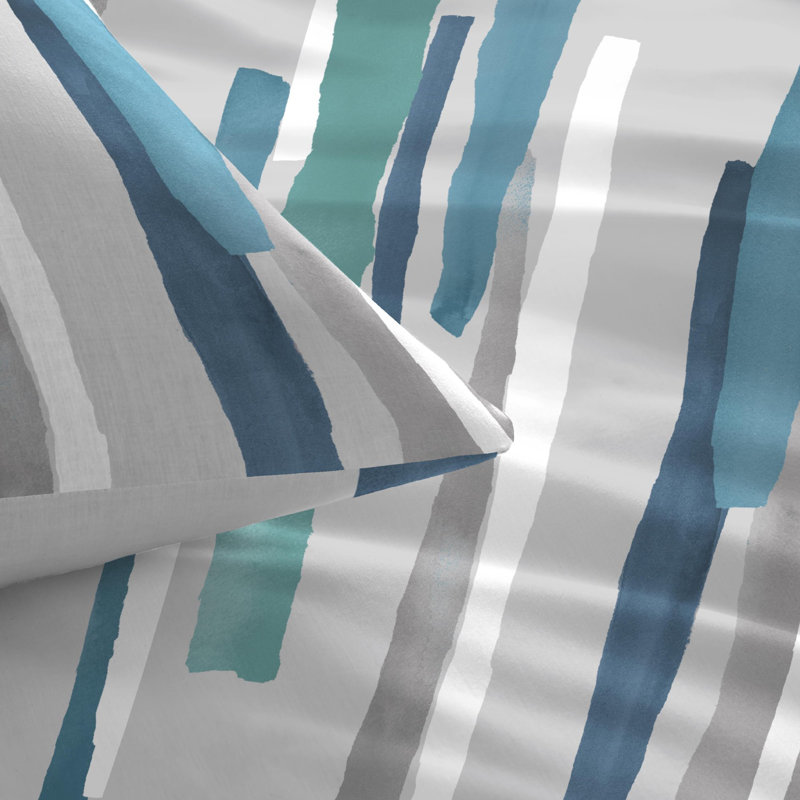 Clifton Cotton Rich Polycotton Duvet Cover Set, Single, Teal