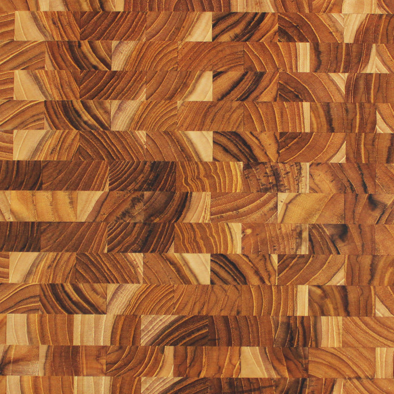 Planche à découper en bois de teck massif réversible certifiée EcoDecors FSC, pour collations, fromage, garniture et préparation de cuisine, 24 x 18