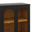 Grande armoire de rangement à 4 portes avec portes en verre, armoire arquée avec tablettes réglables, armoire buffet-243742729