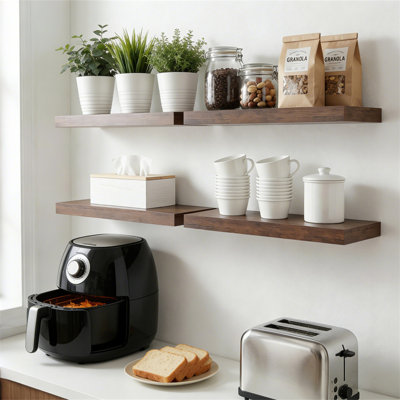 Ensemble de 4 tablettes flottantes pour la chambre à coucher, la cuisine ou le salon