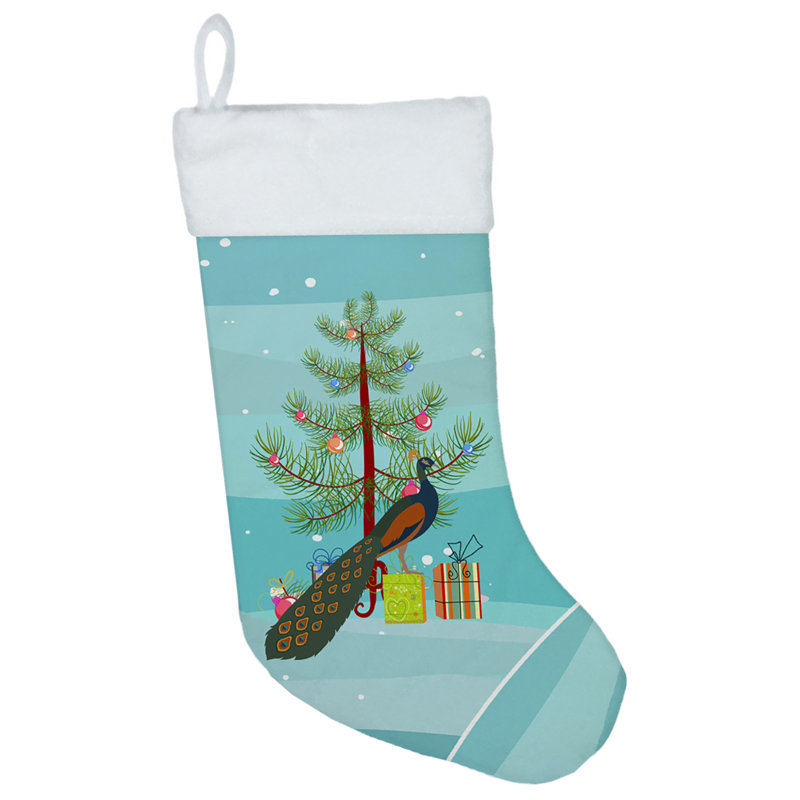 Chaussette de noël indien peacock paon