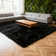 Soft Fluffy Black Faux Sheepskin Area Rug