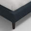 Lit plateforme Heylen Wave en lin bleu marine-120472654-120472652
