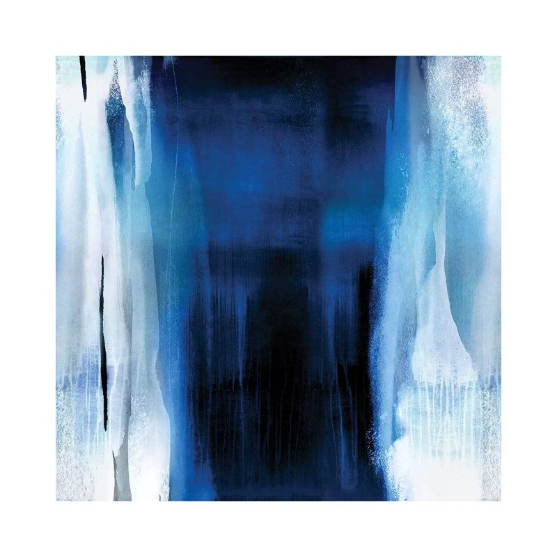 Free Fall Indigo Blue II by Christine Wright - Wrapped Canvas Painting, 30.48 cm H x 30.48 cm W