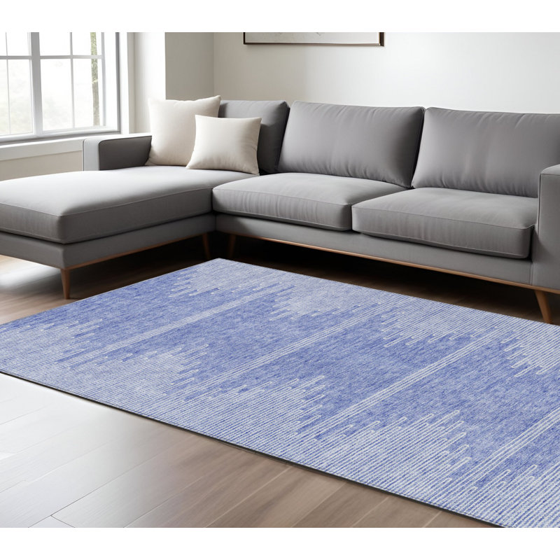 Tapis intérieur lavable abstrait 10 pi x 14 pi ivoire