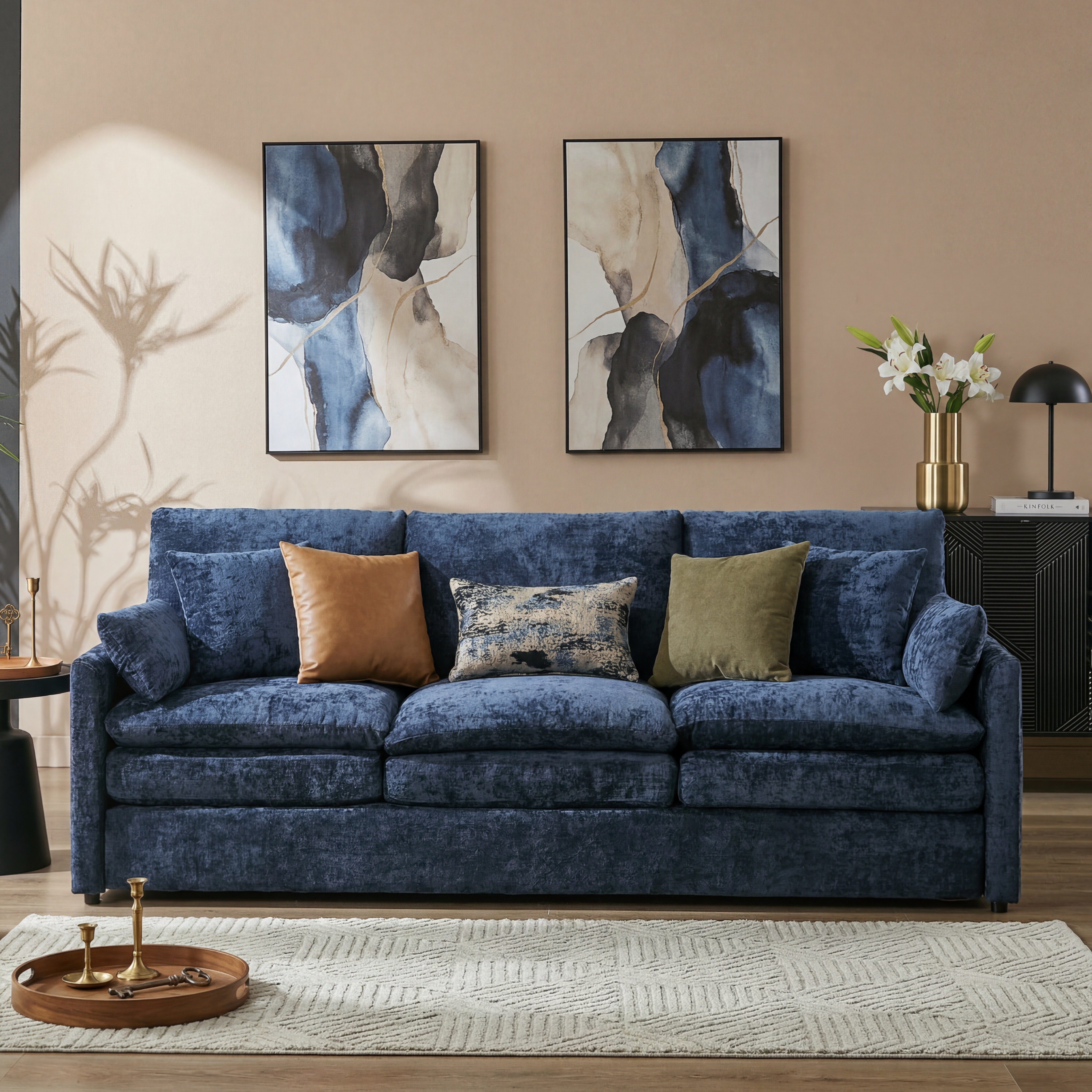 Ebern Designs Drago 89'' W Modern Square Arm Upholstered Sofa & Reviews ...
