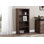 Bibliothèque, bibliothèque, étagère, 5 niveaux, H 48 po, bureau, chambre à coucher, stratifié brun, contemporain, moderne