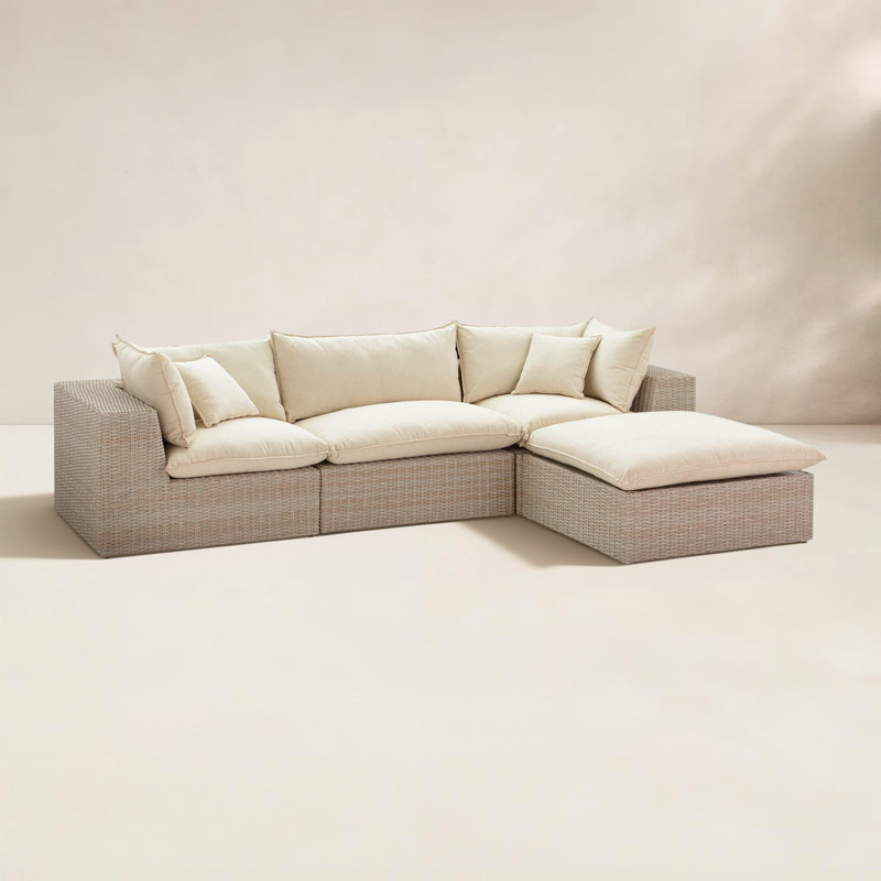 Davida 4 - Person Modular Patio Conversation Set with Cushions