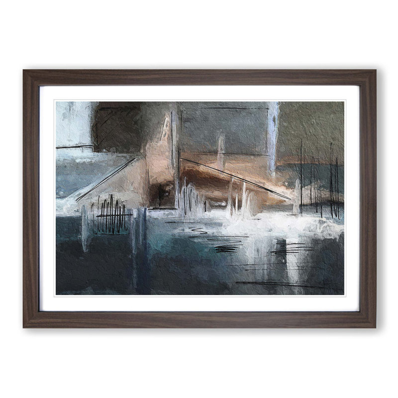 Abstract Vol.329 by S.Johnson - Framed Print, 24cm H x 33cm W x 2cm D, Walnut Framed
