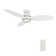 48" Smart Flush Mount Ceiling Fan with Remote Control and Light Kit Included