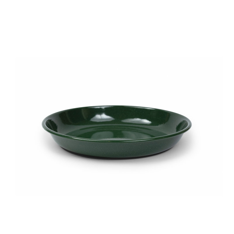 Crow Canyon Enamelware Stinson Pasta Plates, Green