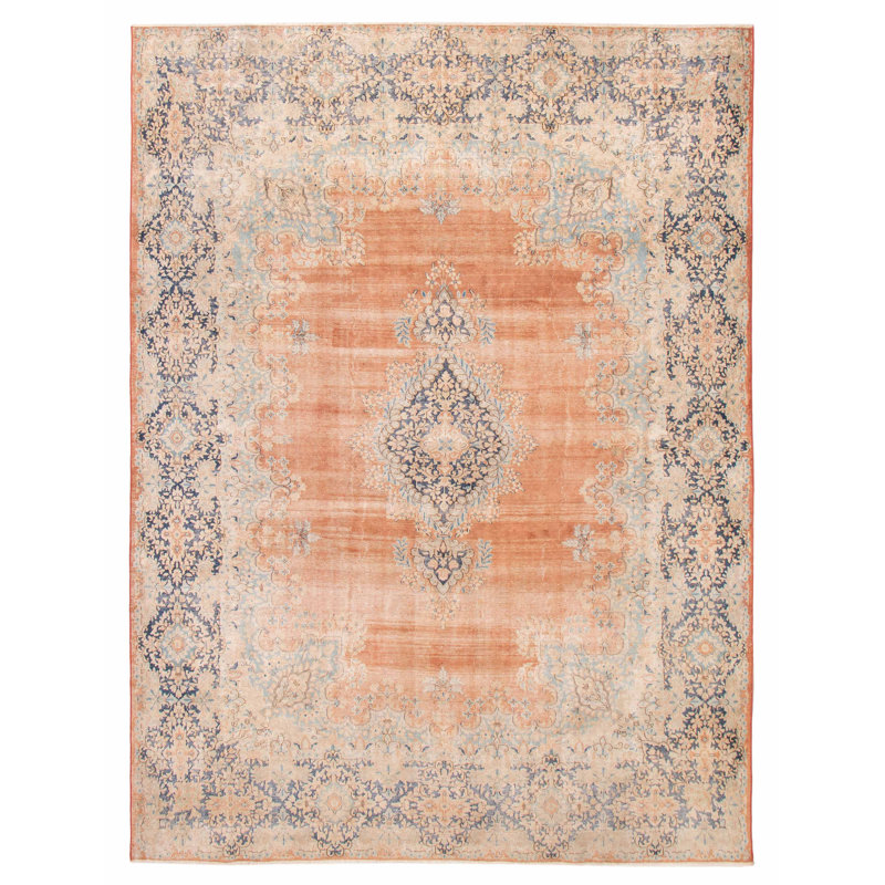 Tapis brun en laine des années 1990 9 pi 9 po x 13 pi 2 po Picotee