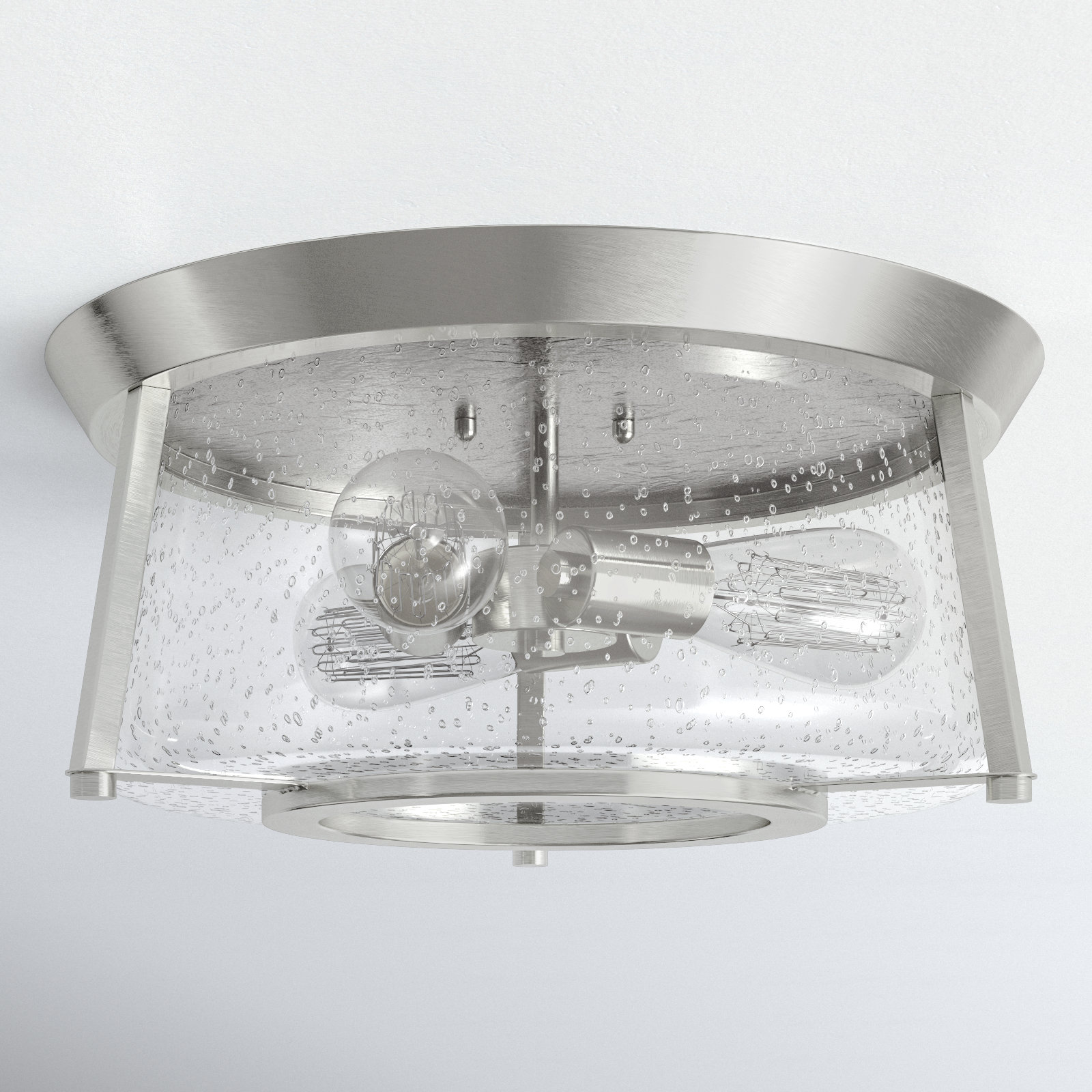 Iyanola 3 - Light Flush Mount, Satin Nickel