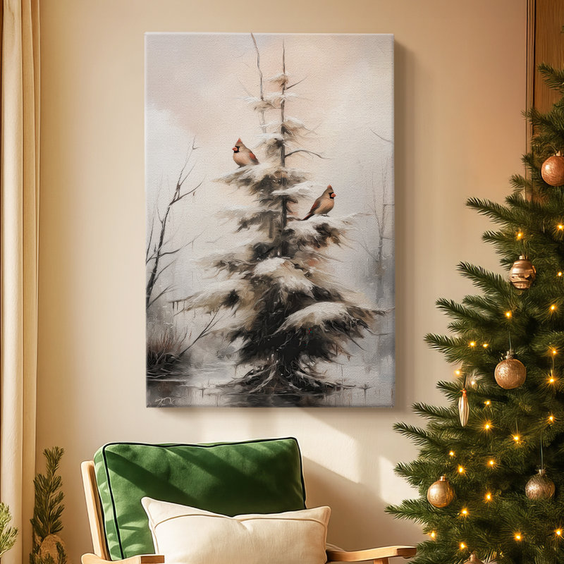 Toile enneigée de qualité supérieure avec Snow Bells Lane, H 27 po x l 18 po