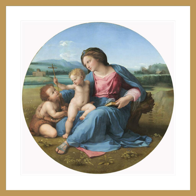 «The Alba Madonna» par Raphael, impression giclée sur cadre, H 33,5 po x l 33,5 po