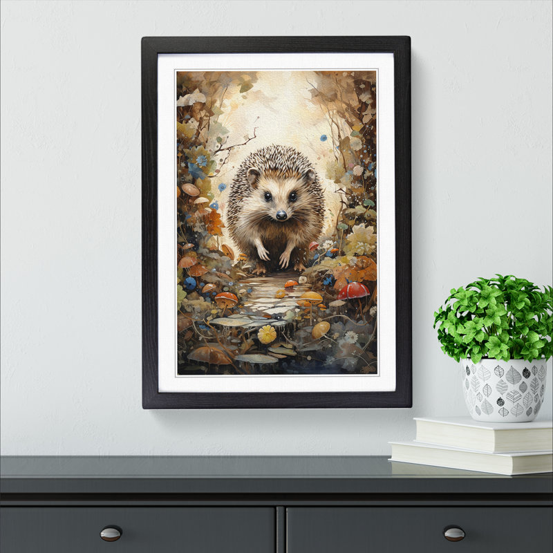 Hedgehog Expressionism - Framed Print